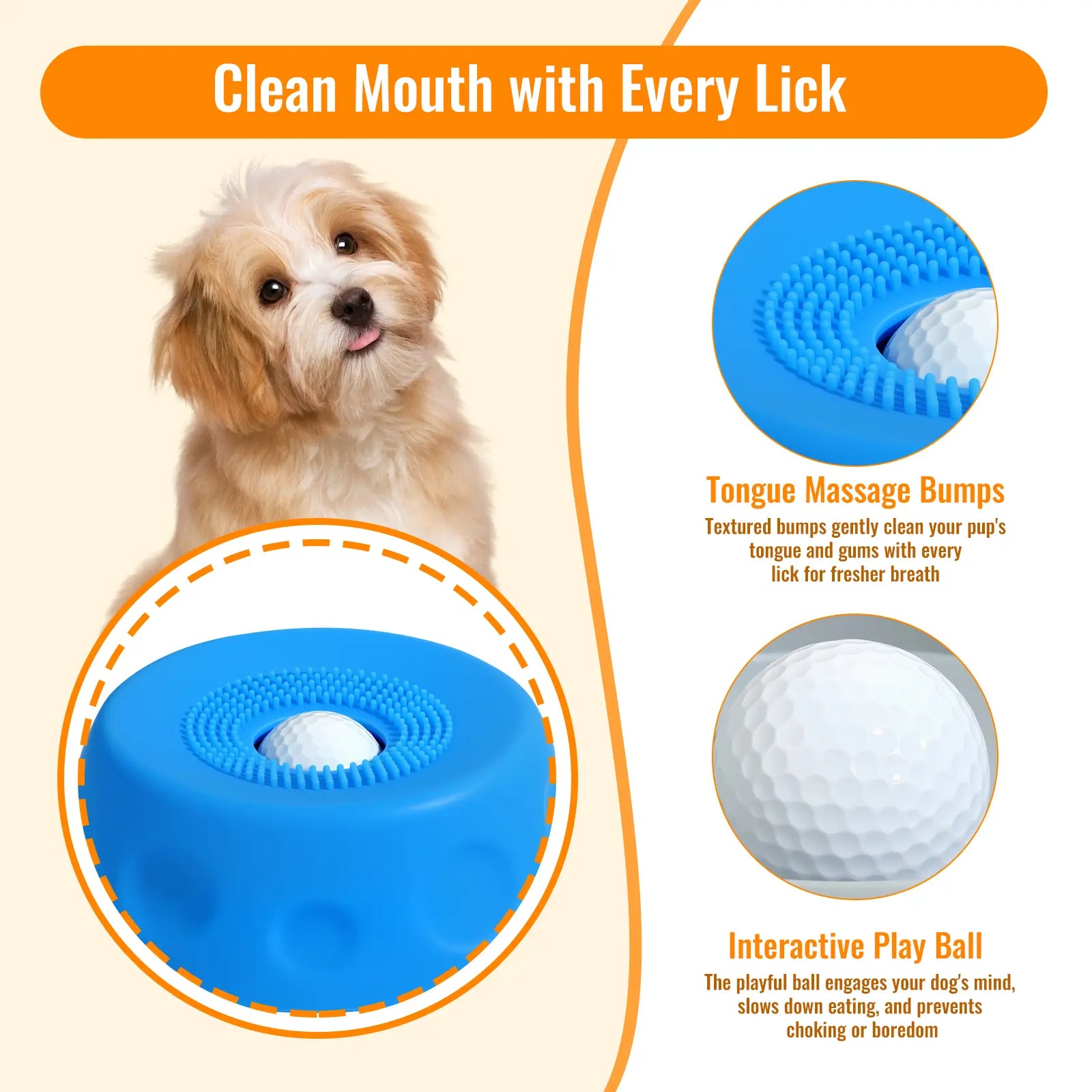#Summervibes 3-In-1 Suction Slow Feeder Dog Bowl, No-Spill Licking Mat with Built-In Treat Ball & Cleaning Brush, Interactive Anti-Slip Dog Bowl for Yogurt, Peanut Butter & Liquid Treats