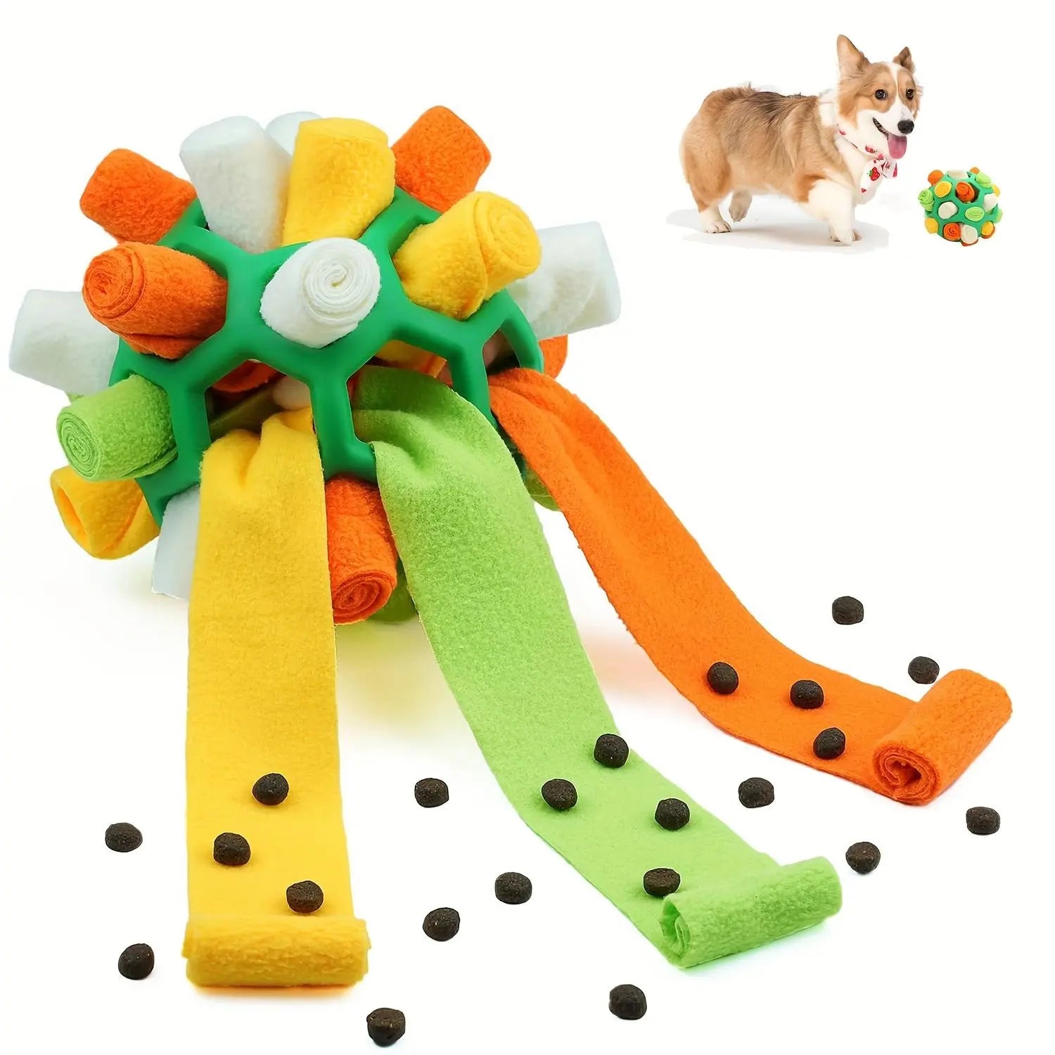 Gift for Pets, Small Dog Smelling Fried Ball, Pets Smelling Snack, Ball Puzzle, Native Hidden Toy, Pet Snuffle Ball, Velvet Dog Smelling Puzzle, Dog Companion Calming Toys